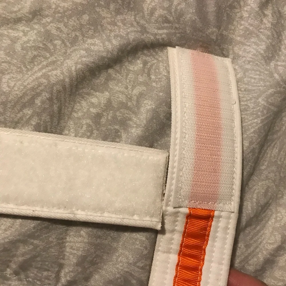 Kids Karate Belt White With Orange Stripe Adjustable